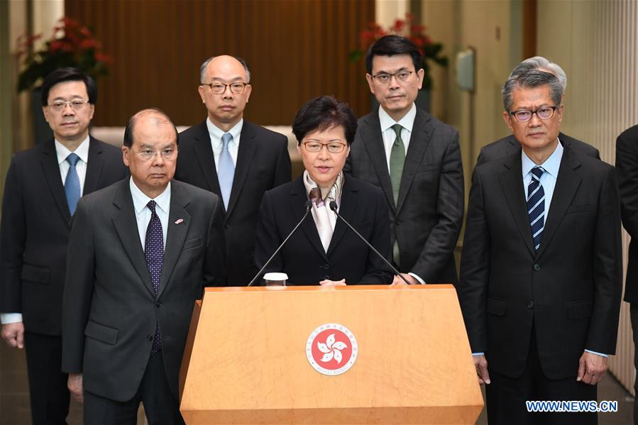 CHINA-HONG KONG-CARRIE LAM-PRESS CONFERENCE (CN)