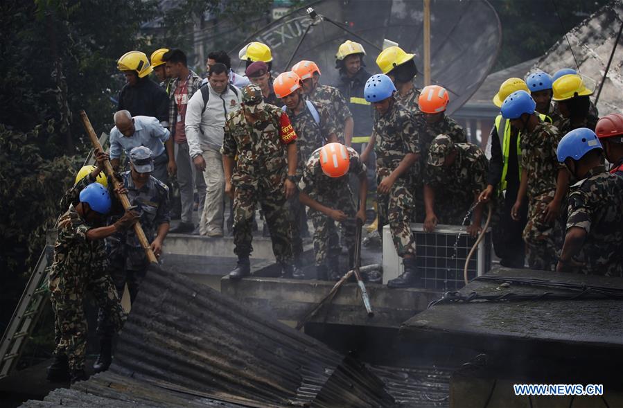 NEPAL-KATHMANDU-FIRE