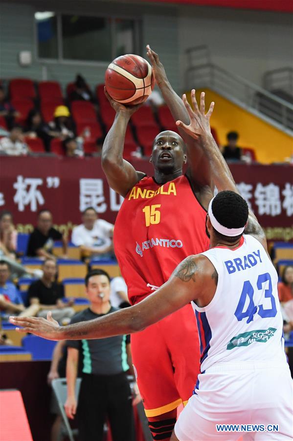 (SP)CHINA-KUNSHAN-BASKETBALL-INTERNATIONAL MEN'S CHALLENGE-PUERTO RICO VS ANGOLA(CN)