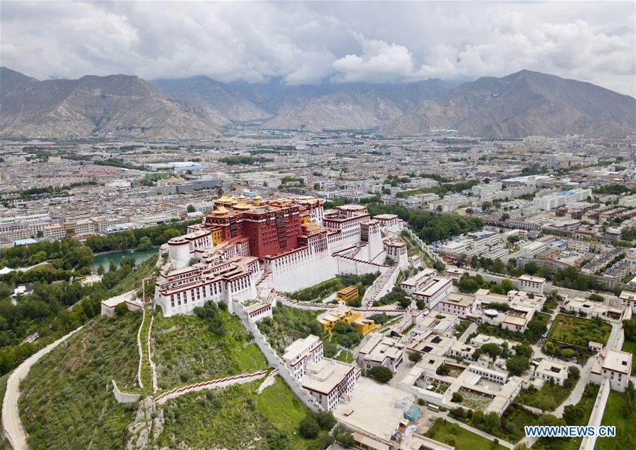 Stunning aerial shots display captivating sceneries of Lhasa China #39 s
