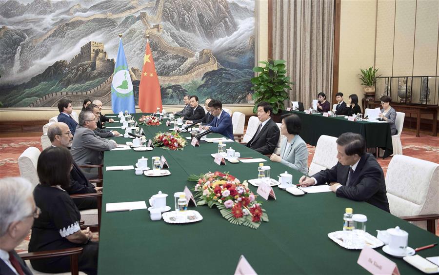 CHINA-BEIJING-LI ZHANSHU-LATIN AMERICAN PARLIAMENT PRESIDENT-MEETING (CN)