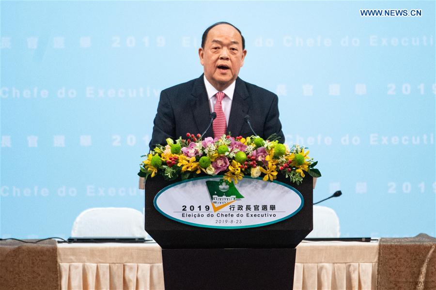 CHINA-MACAO-5TH-TERM CE-HO IAT SENG ELECTED (CN)