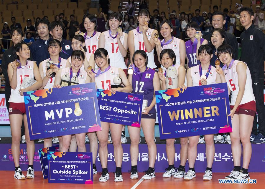 Japan Wins 2019 Asian Sr Women S Volleyball Championship Xinhua English News Cn