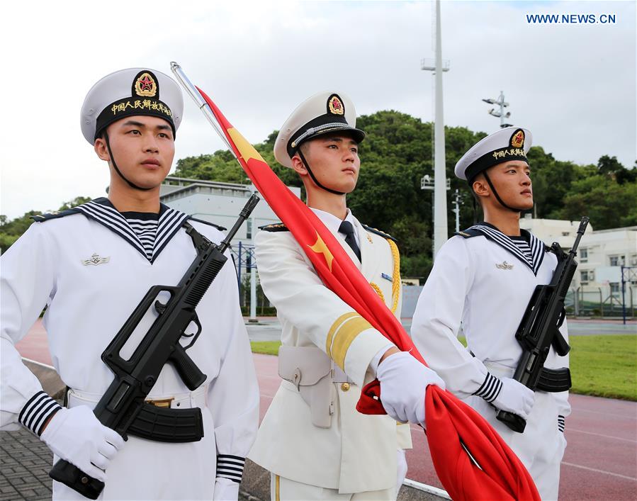 CHINA-HONG KONG-PLA GARRISON-NATIONAL FLAG-RAISING CEREMONY (CN)