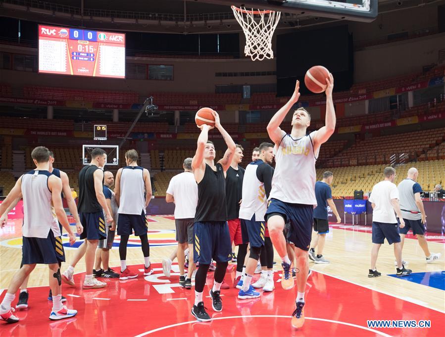 (SP)CHINA-WUHAN-BASKETBALL-FIBA WORLD CUP-RUSSIA-TRAINING SESSION (CN)