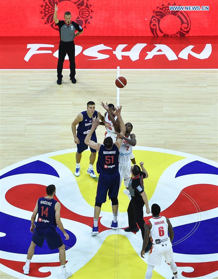 (SP)CHINA-FOSHAN-BASKETBALL-FIBA WORLD CUP-GROUP D-ANGOLA VS SERBIA (CN)