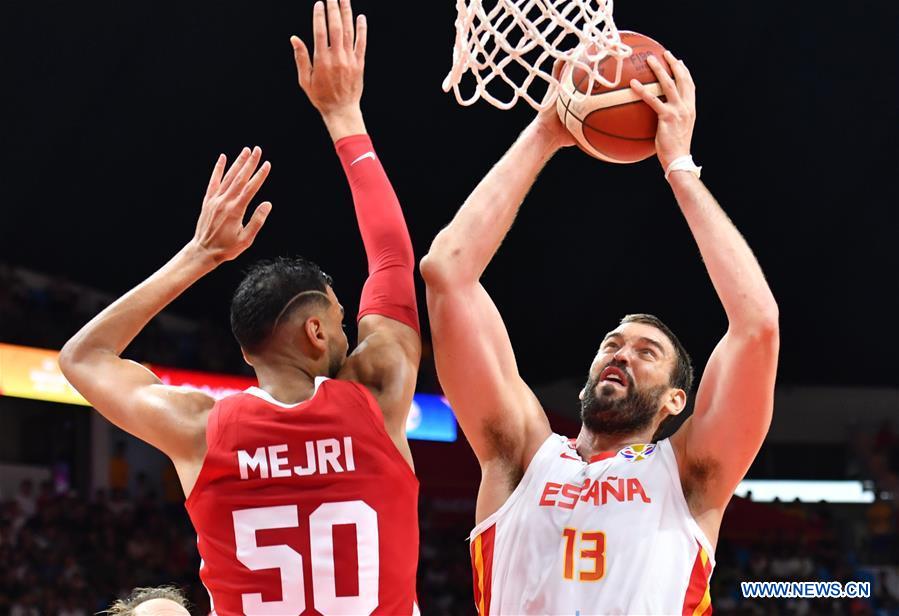 (SP)CHINA-GUANGZHOU-BASKETBALL-FIBA WORLD CUP-GROUP C-SPAIN VS TUNISIA (CN)