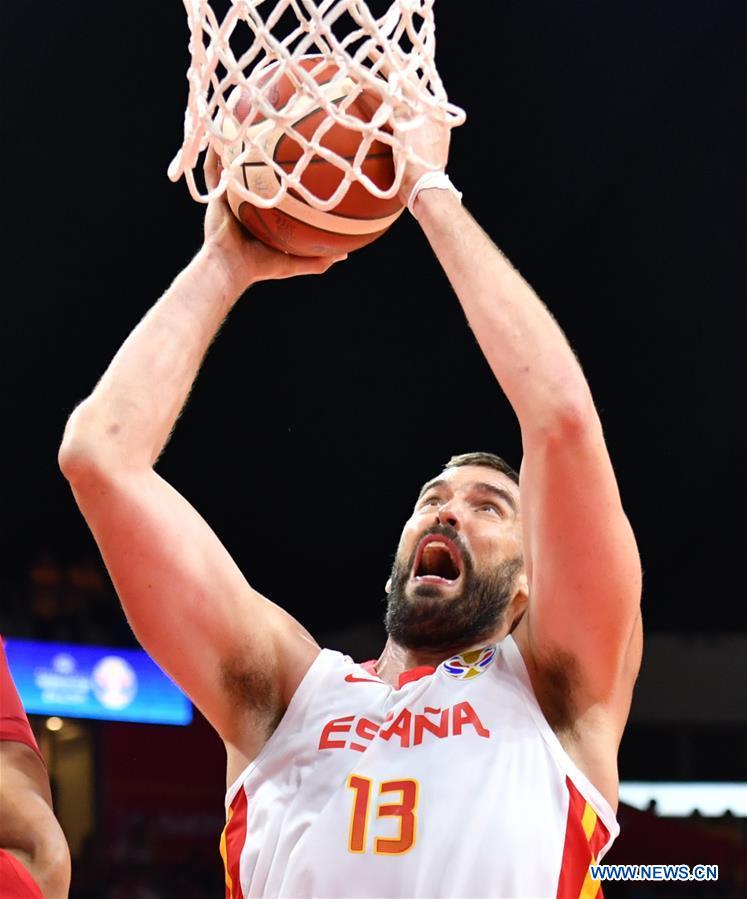 (SP)CHINA-GUANGZHOU-BASKETBALL-FIBA WORLD CUP-GROUP C-SPAIN VS TUNISIA (CN)