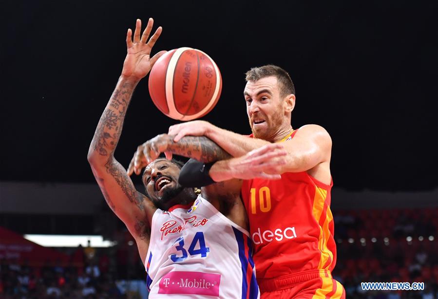 (SP)CHINA-GUANGZHOU-BASKETBALL-FIBA WORLD CUP-GROUP C-SPAIN VS PUERTO RICO