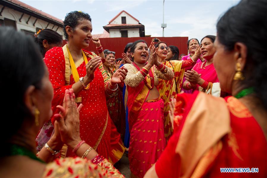 Nepali Women Celebrate Teej Festival In Kathmandu Xinhua English