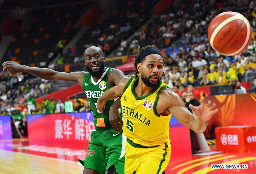 (SP)CHINA-DONGGUAN-BASKETBALL-FIBA WORLD CUP-GROUP H-AUSTRALIA VS SENEGAL (CN)