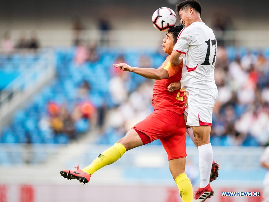 (SP)CHINA-HUANGSHI-FOOTBALL-CFA TEAM CHINA INTERNATIONAL FRIENDLY MATCH-CHN VS DPRK