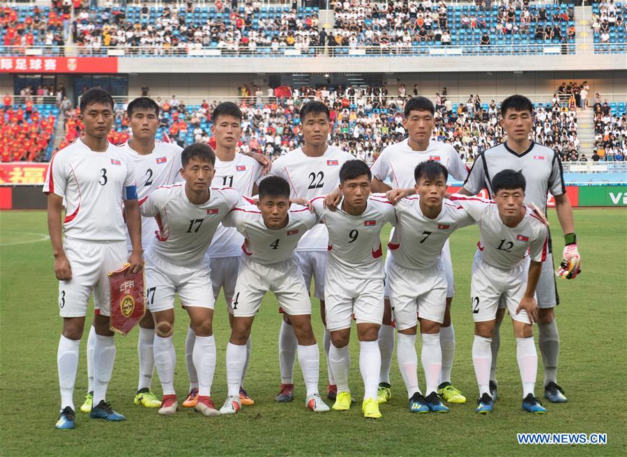 (SP)CHINA-HUANGSHI-FOOTBALL-CFA TEAM CHINA INTERNATIONAL FRIENDLY MATCH-CHN VS DPRK