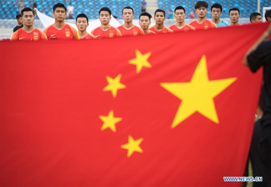 (SP)CHINA-HUANGSHI-FOOTBALL-CFA TEAM CHINA INTERNATIONAL FRIENDLY MATCH-CHN VS DPRK