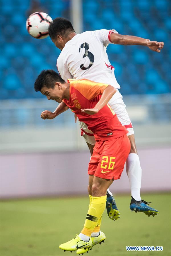 (SP)CHINA-HUANGSHI-FOOTBALL-CFA TEAM CHINA INTERNATIONAL FRIENDLY MATCH-CHN VS DPRK