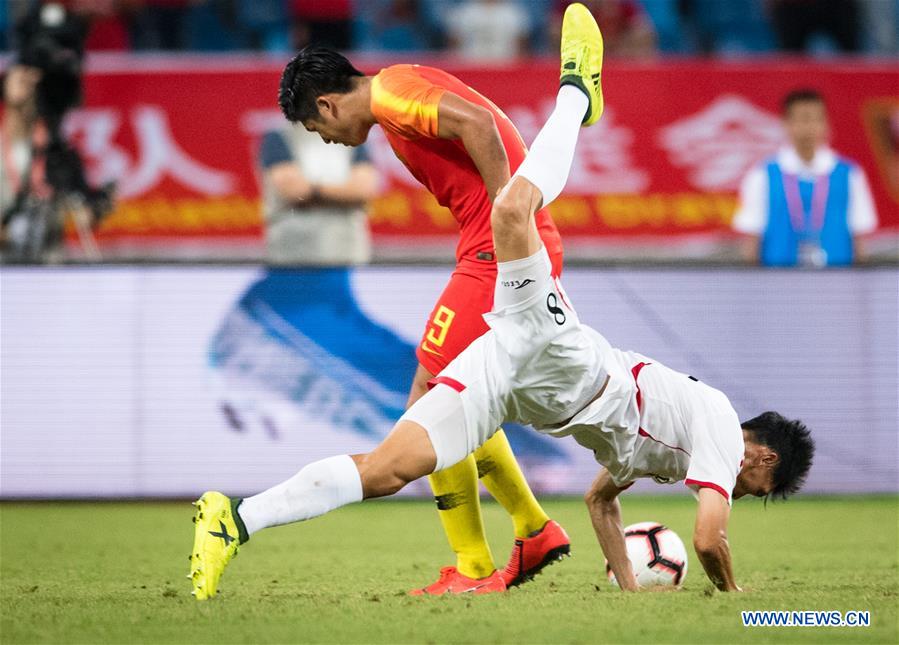 (SP)CHINA-HUANGSHI-FOOTBALL-CFA TEAM CHINA INTERNATIONAL FRIENDLY MATCH-CHN VS DPRK