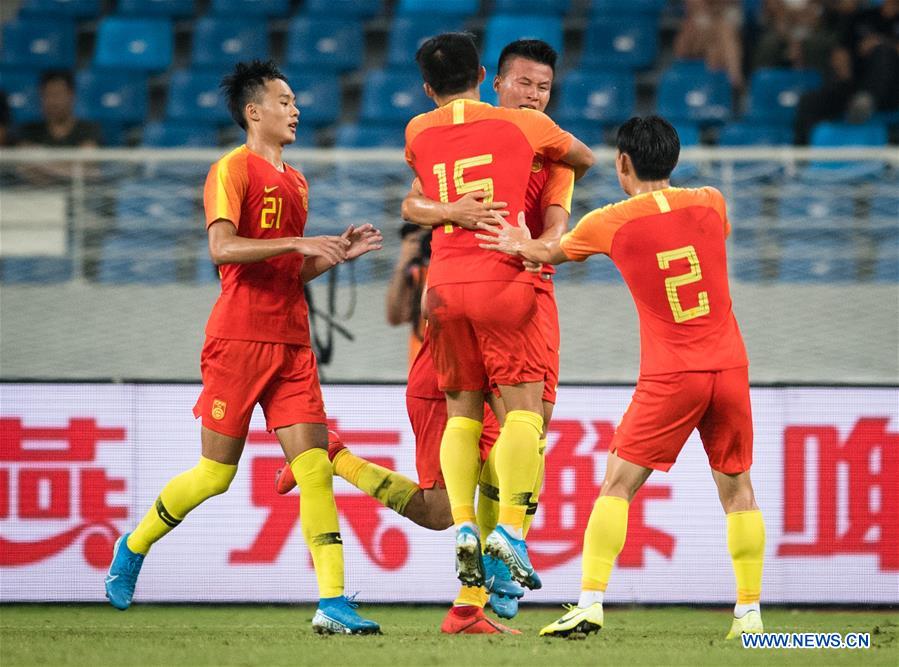 (SP)CHINA-HUANGSHI-FOOTBALL-CFA TEAM CHINA INTERNATIONAL FRIENDLY MATCH-CHN VS DPRK