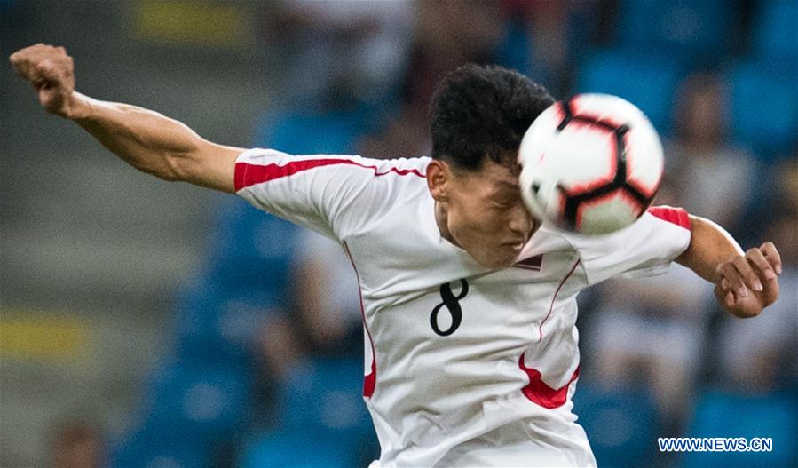 (SP)CHINA-HUANGSHI-FOOTBALL-CFA TEAM CHINA INTERNATIONAL FRIENDLY MATCH-CHN VS DPRK