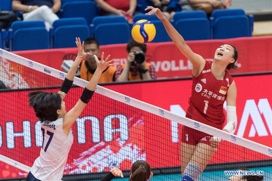 (SP)JAPAN-YOKOHAMA-VOLLEYBALL-WOMEN'S WORLD CUP-CHN VS KOR