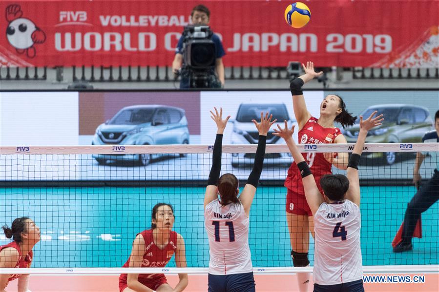 (SP)JAPAN-YOKOHAMA-VOLLEYBALL-WOMEN'S WORLD CUP-CHN VS KOR