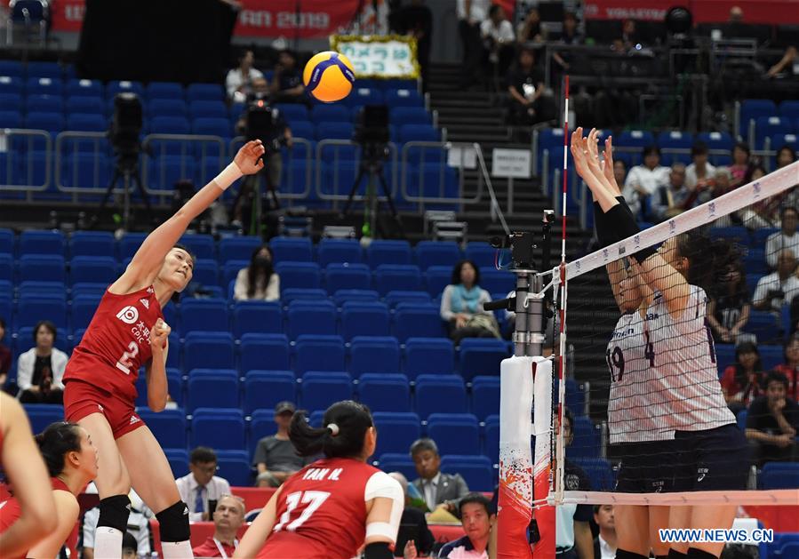 (SP)JAPAN-YOKOHAMA-VOLLEYBALL-WOMEN'S WORLD CUP-CHN VS KOR