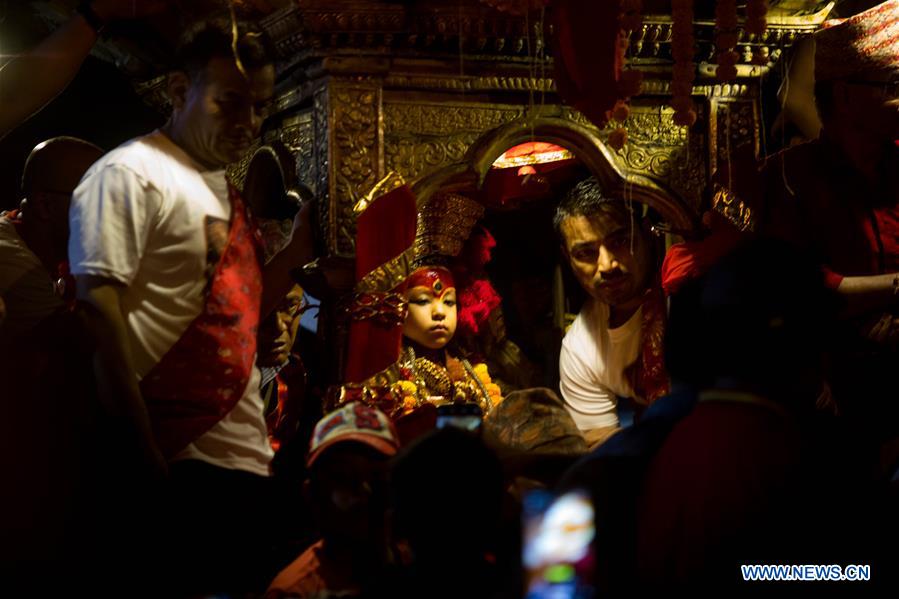 Indrajatra Festival Celebrated In Kathmandu Nepal Xinhua English