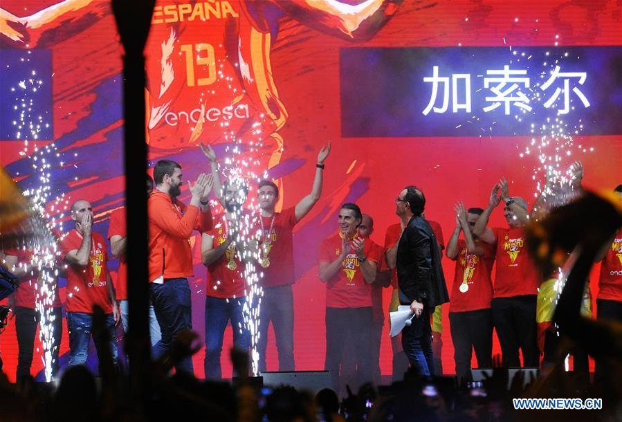 (SP)SPAIN-MADRID-BASKETBALL-FIBA WORLD CUP CHAMPION-CELEBRATION