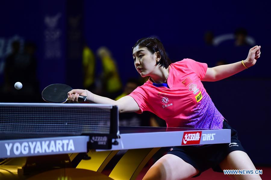 Women's teams semifinal match at Asian Table Tennis Championship China