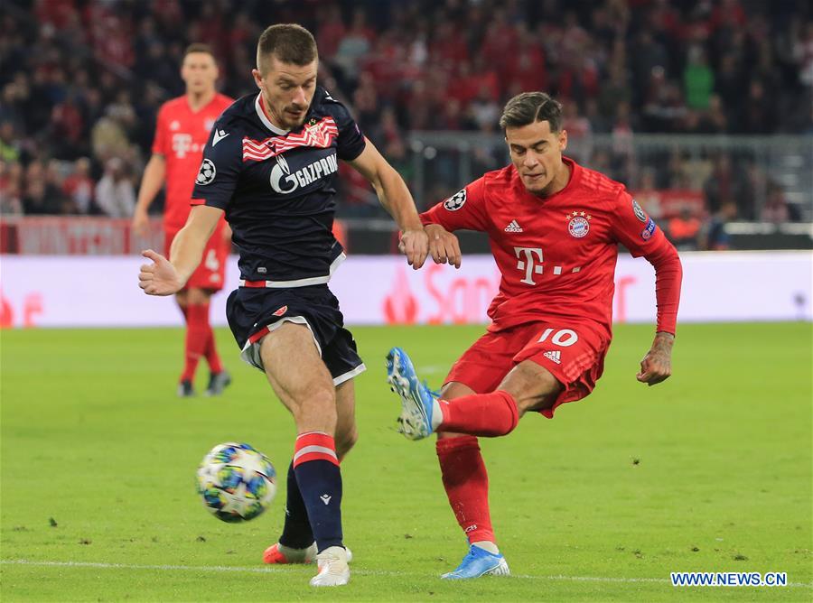 (SP)GERMANY-MUNICH-SOCCER-UEFA CHAMPIONS LEAGUE-BAYERN MUNICH VS RED STAR BELGRAD