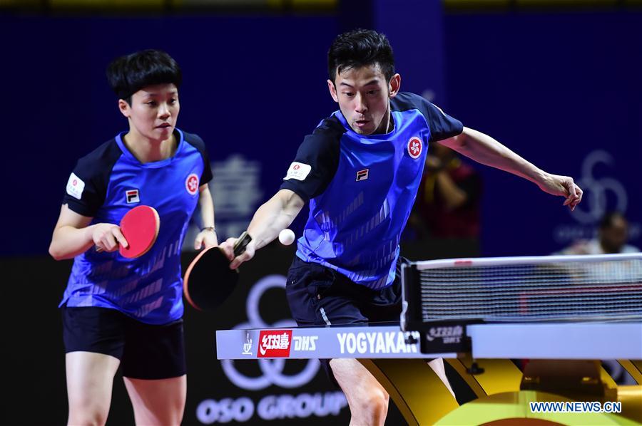 Highlights of mixed doubles semifinals at Asian Table Tennis