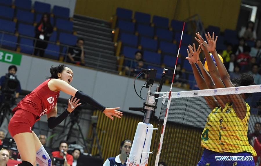 (SP)JAPAN-SAPPORO-VOLLEYBALL-WOMEN'S WORLD CUP-CHN VS BRA 