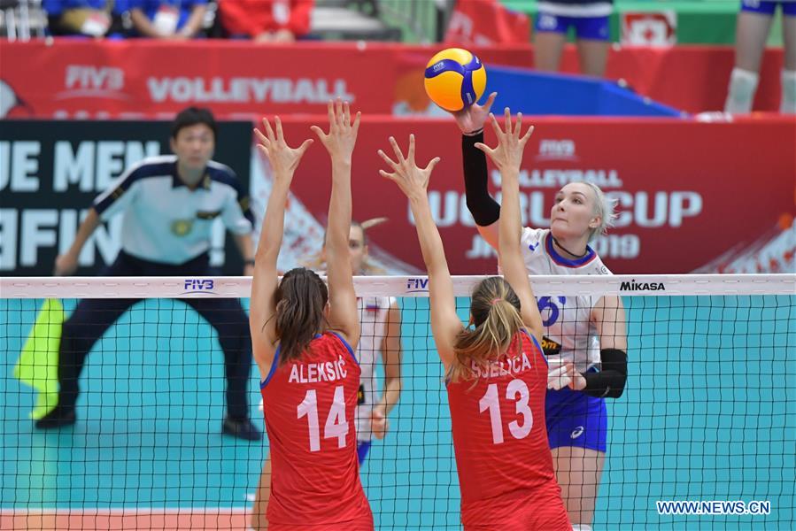 (SP)JAPAN-TOYAMA-VOLLEYBALL-WOMEN'S WORLD CUP-RUS VS SRB