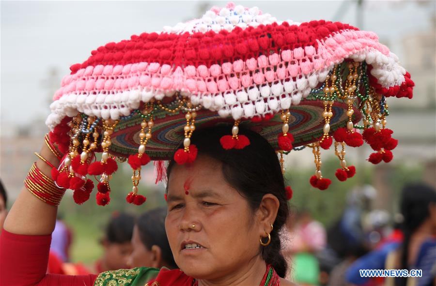 NEPAL-KATHMANDU-THARU COMMUNITY-JITIYA FESTIVAL