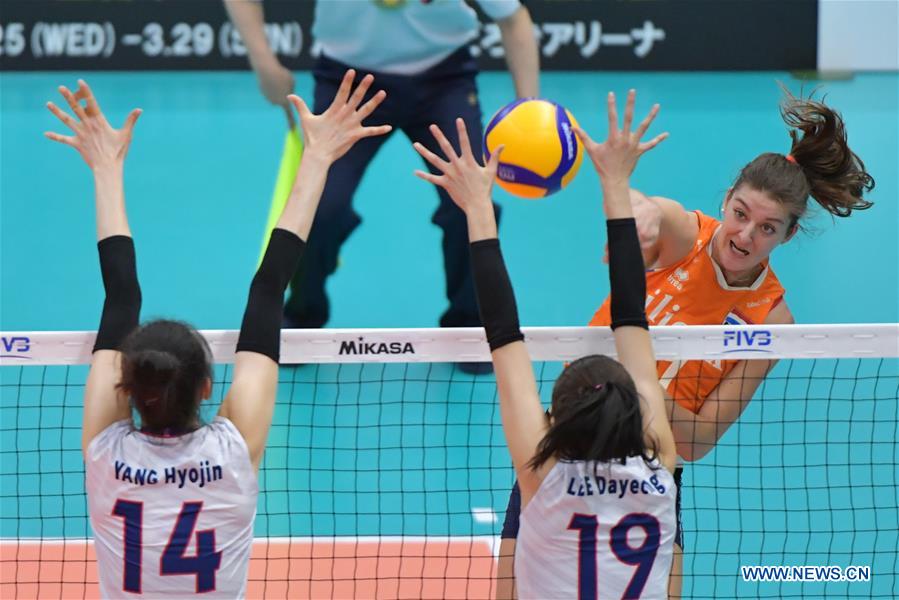 (SP)JAPAN-TOYAMA-VOLLEYBALL-WOMEN'S WORLD CUP-KOR VS NED