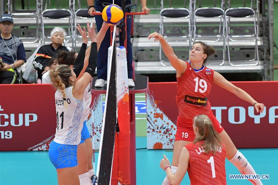 (SP)JAPAN-TOYAMA-VOLLEYBALL-WOMEN'S WORLD CUP-RUS VS ARG