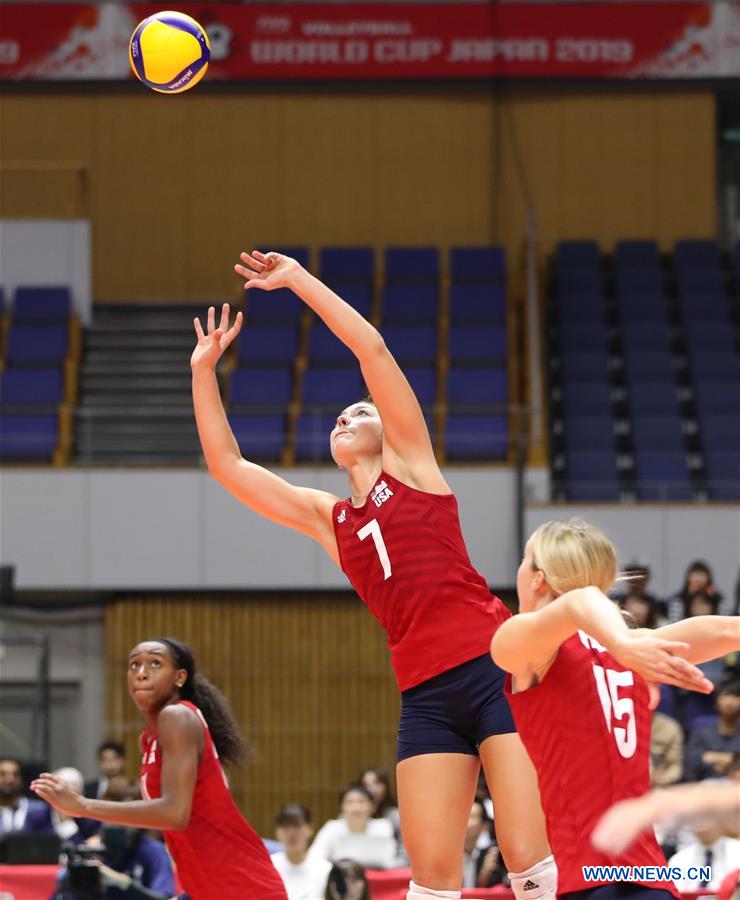 (SP)JAPAN-SAPPORO-VOLLEYBALL-WOMEN'S WORLD CUP-DOM VS USA