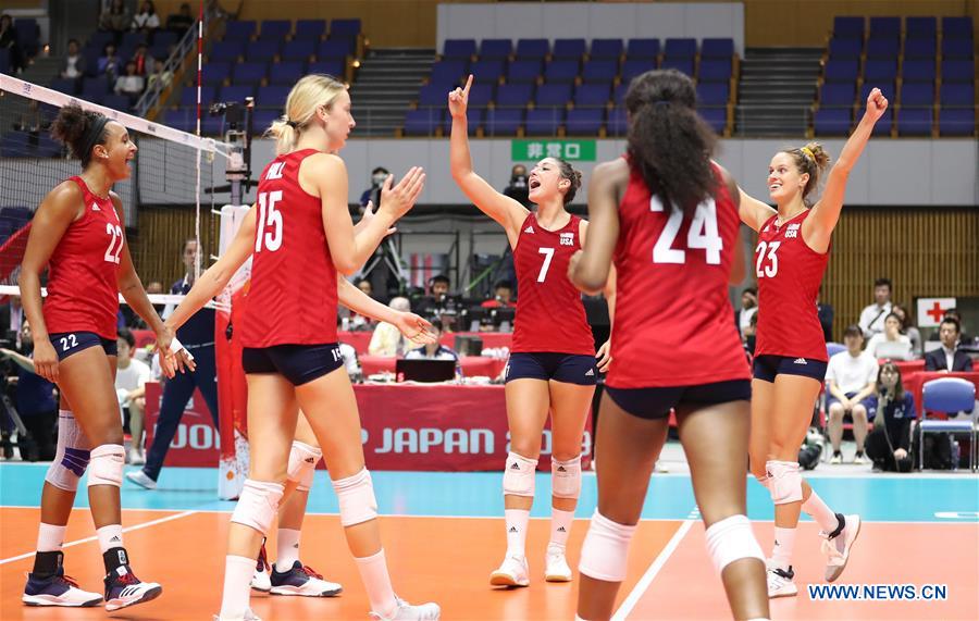 (SP)JAPAN-SAPPORO-VOLLEYBALL-WOMEN'S WORLD CUP-DOM VS USA