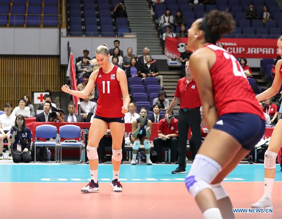 (SP)JAPAN-SAPPORO-VOLLEYBALL-WOMEN'S WORLD CUP-DOM VS USA