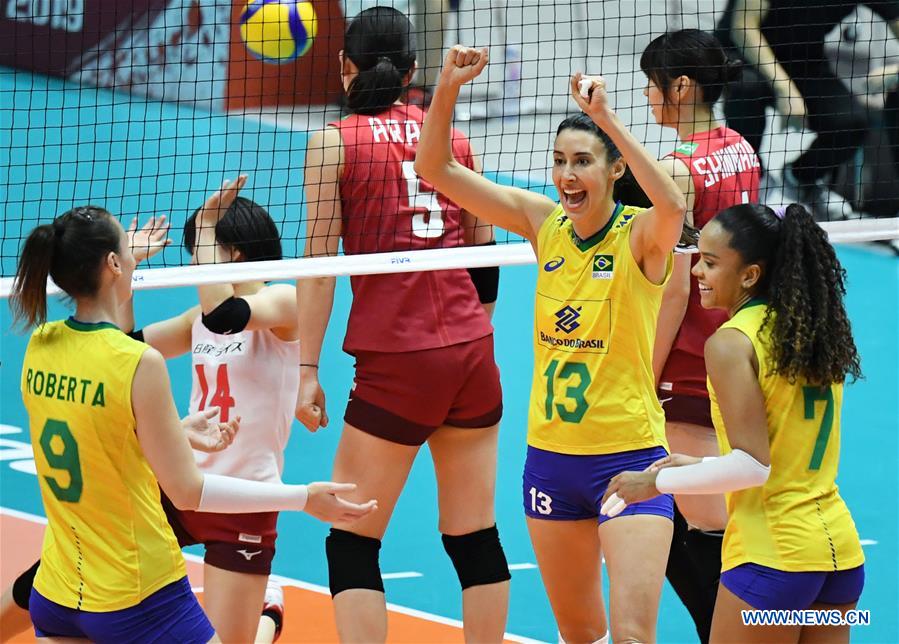 (SP)JAPAN-SAPPORO-VOLLEYBALL-WOMEN'S WORLD CUP-JPN VS BRA