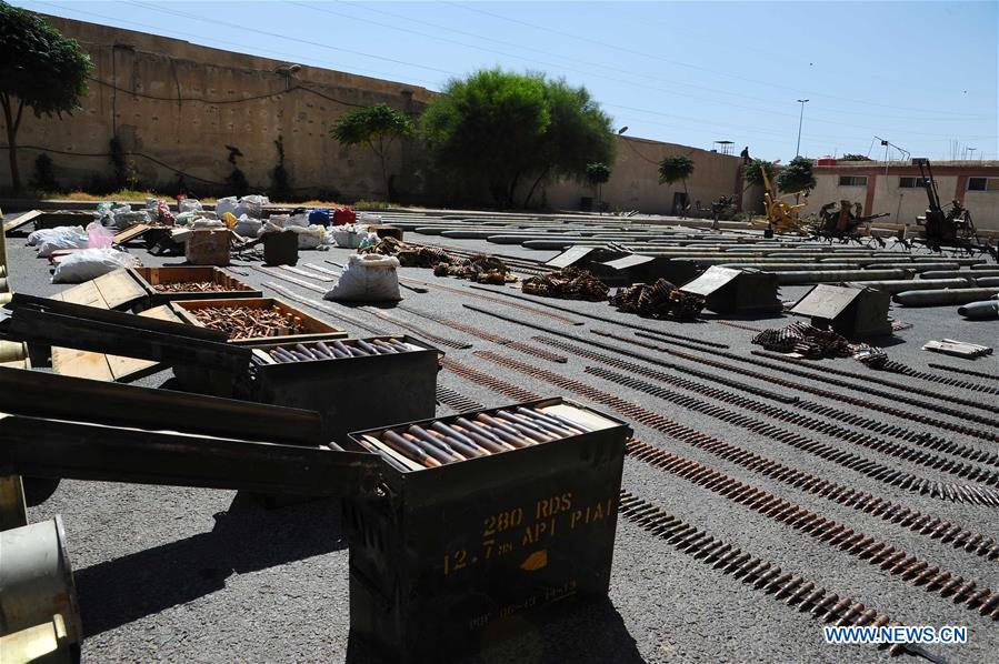 SYRIA-DARAA-CONFISCATED WEAPONS