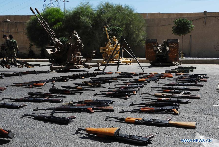 SYRIA-DARAA-CONFISCATED WEAPONS