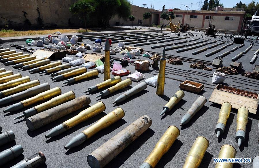 SYRIA-DARAA-CONFISCATED WEAPONS