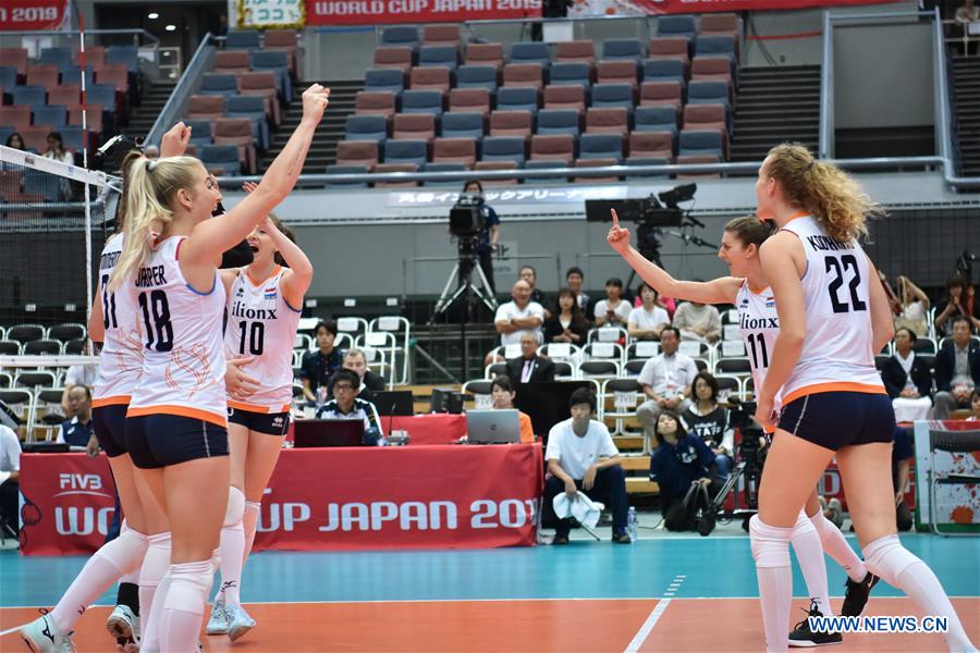 (SP)JAPAN-OSAKA-VOLLEYBALL-WOMEN'S WORLD CUP-DOM VS NED