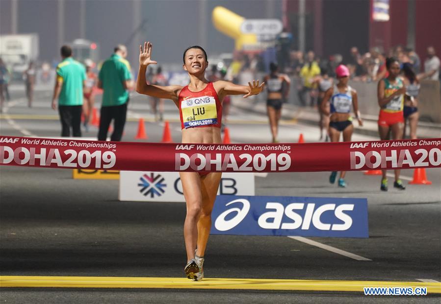 (SP)QATAR-DOHA-ATHLETICS-IAAF WORLD CHAMPIONSHIPS-WOMEN'S 20KM RACE WALK