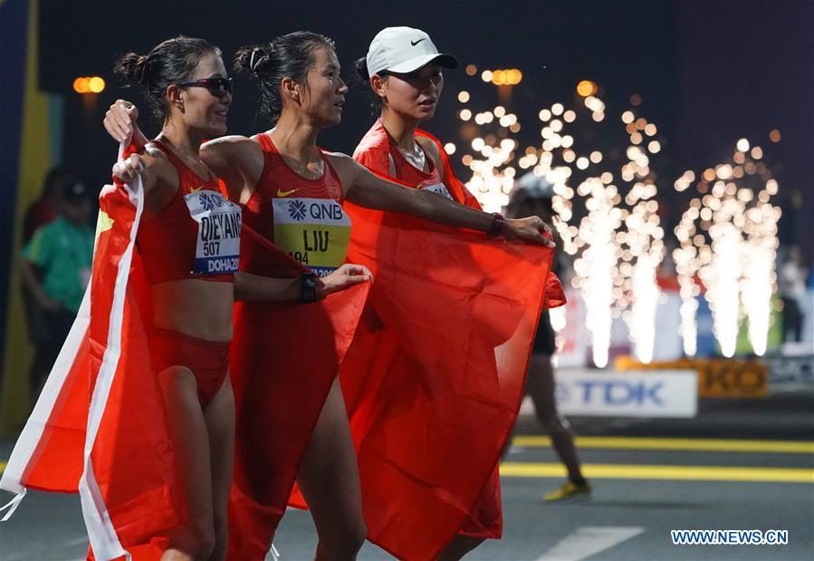 (SP)QATAR-DOHA-ATHLETICS-IAAF WORLD CHAMPIONSHIPS-WOMEN'S 20KM RACE WALK