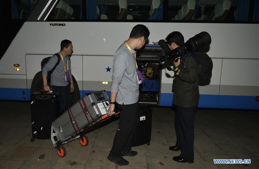 (PRC70Years)CHINA-BEIJING-NATIONAL DAY-CELEBRATIONS-JOURNALISTS-PREPARATION (CN)