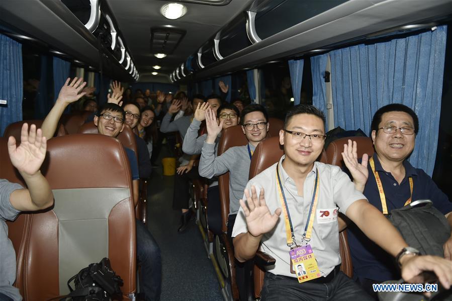 (PRC70Years)CHINA-BEIJING-NATIONAL DAY-CELEBRATIONS-JOURNALISTS-PREPARATION (CN)