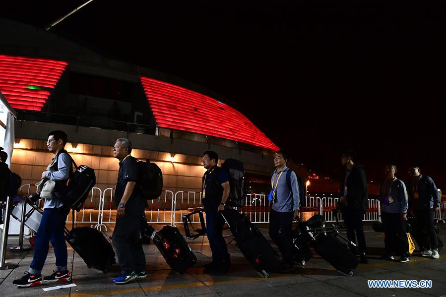 (PRC70Years)CHINA-BEIJING-NATIONAL DAY-CELEBRATIONS-JOURNALISTS-PREPARATION (CN)