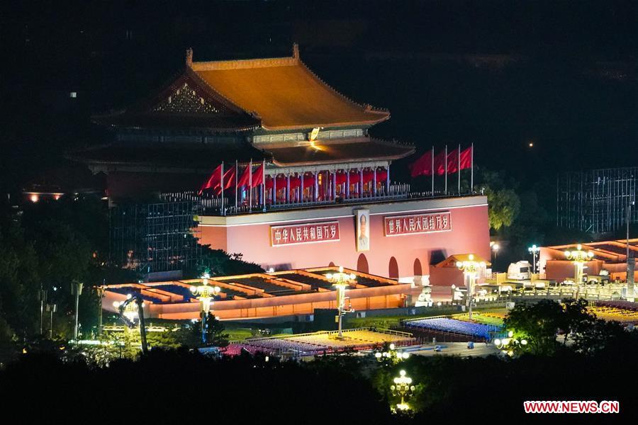 (PRC70Years)CHINA-BEIJING-NATIONAL DAY-CELEBRATIONS-PREPARATION (CN)