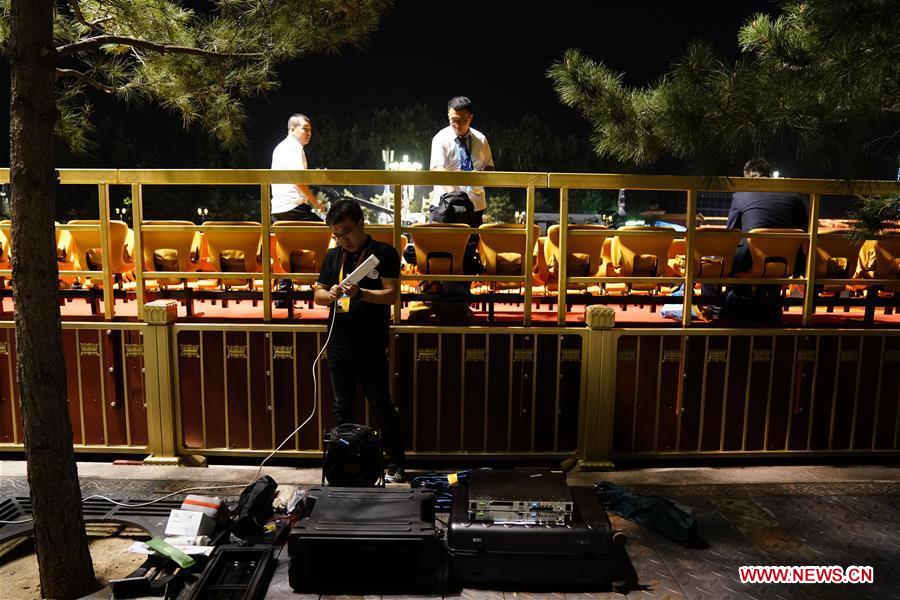 (PRC70Years)CHINA-BEIJING-NATIONAL DAY-CELEBRATIONS-PREPARATION (CN)